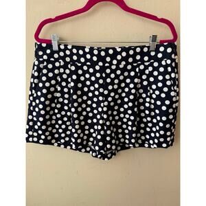 J. Crew Blue & White Polka Dot Shorts Size 14